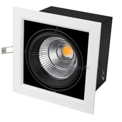 Светильник CL-KARDAN-S190x190-25W Warm3000 (WH-BK, 30 deg) (IP20 Металл) 024985