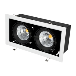 Светильник CL-KARDAN-S375x190-2x25W Warm3000 (WH-BK, 30 deg) (IP20 Металл) 028863