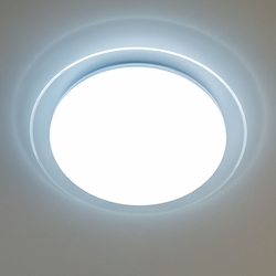 Потолочный светильник светодиодный с пультом, регулировкой цветовой температуры и яркости, таймером Спутник CL734330G RGB