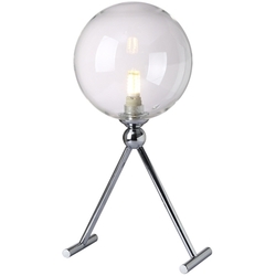 Интерьерная настольная лампа светодиодная FABRICIO LG1 CHROME/TRANSPARENTE
