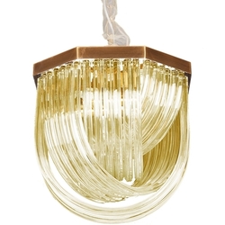 Подвесная люстра Murano Glass A001-400 L4 brass/amber