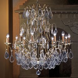 Большая люстра подвесная OLD STYLE 3311/12 Gold