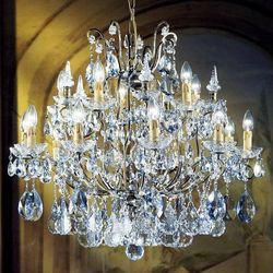 Большая люстра подвесная OLD STYLE 3322/10+5 Gold Sw