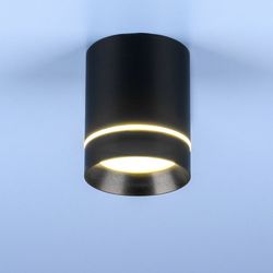 Светодиодный накладной светильник DLR021 9W 4200K черный матовый