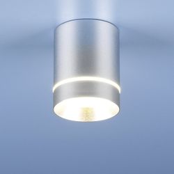 Потолочный светодиодный светильник накладной DLR021 9W 4200K хром матовый