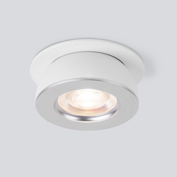 Встраиваемый светильник светодиодный Pruno белый/серебро 8W 4200К 25080/LED