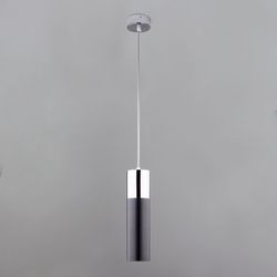 Подвесной светодиодный светильник Double Topper 50135/1 LED хром/черный