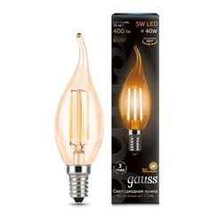 Лампочка LED Filament Candle tailed E14 5W 2700K Golden 1/10/50 104801005