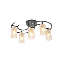 Потолочная люстра IDlamp 208/5PF-Blackchrome