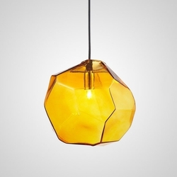 Подвесной светильник Color Ice Cube Pendant JEVIO 1 Янтарный