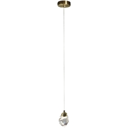 Подвесной светильник светодиодный хрустальный Rock 10111 Gold