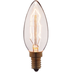Ретро лампочка накаливания Эдисона свеча E14 60W 2400-2800K 3560