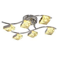Потолочная люстра с пультом светодиодная Геометрия 1-1663-6-CR Y LED