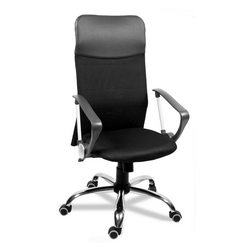 Кресло для персонала Астра А РС900 ТОП хром, сетка черная