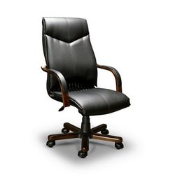 Кресло для руководителя BARBARA A LX венге, экокожа черная