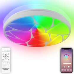 Потолочная светодиодная люстрас пультом и управлением смартфоном, с RGB подсветкой 80W Colorful RGB INNOVATION STYLE 83120
