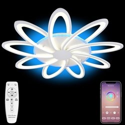 Потолочная люстра светодиодная LED LAMPS 81151, 200W, белый, LED с RGB подсветкой