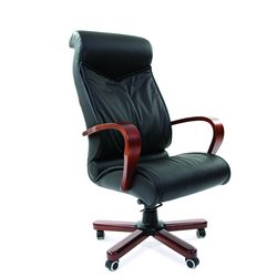 Офисное кресло Chairman 420 Россия WD кожа черная