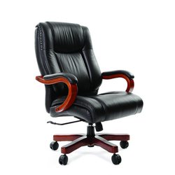 Офисное кресло Chairman 403 кожа+PU, черн. N