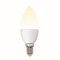 Лампочка светодиодная LED-C37-6W/WW/E14/FR/MB PLM11WH картон