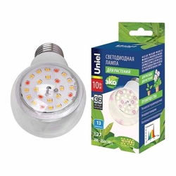 Лампочка светодиодная для растений LED-A60-10W/SPFB/E27/CL PLP30WH