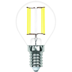 Лампочка светодиодная филаментная LED-G45-4W/3000K/E14/CL/SLF