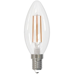 Лампочка светодиодная филаментная LED-C35-6W/3000K/E14/CL/SLF