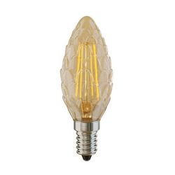 Лампочка светодиодная свеча шишка золотистая E14 4W 2800K 340lm 5488