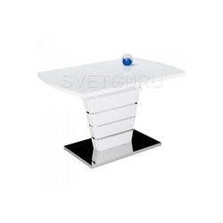Стеклянный стол Space 140 белый 11160